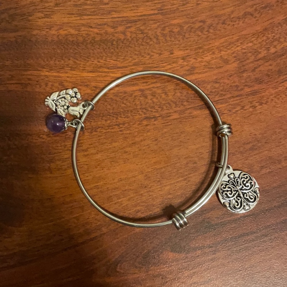 Purple Charm Bracelet